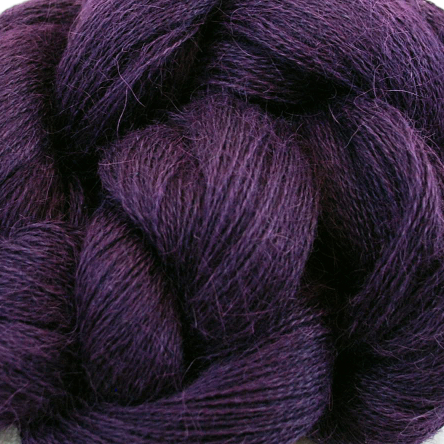 purple lace yarn, suri alpaca silk — Dark Lake Fiber Art